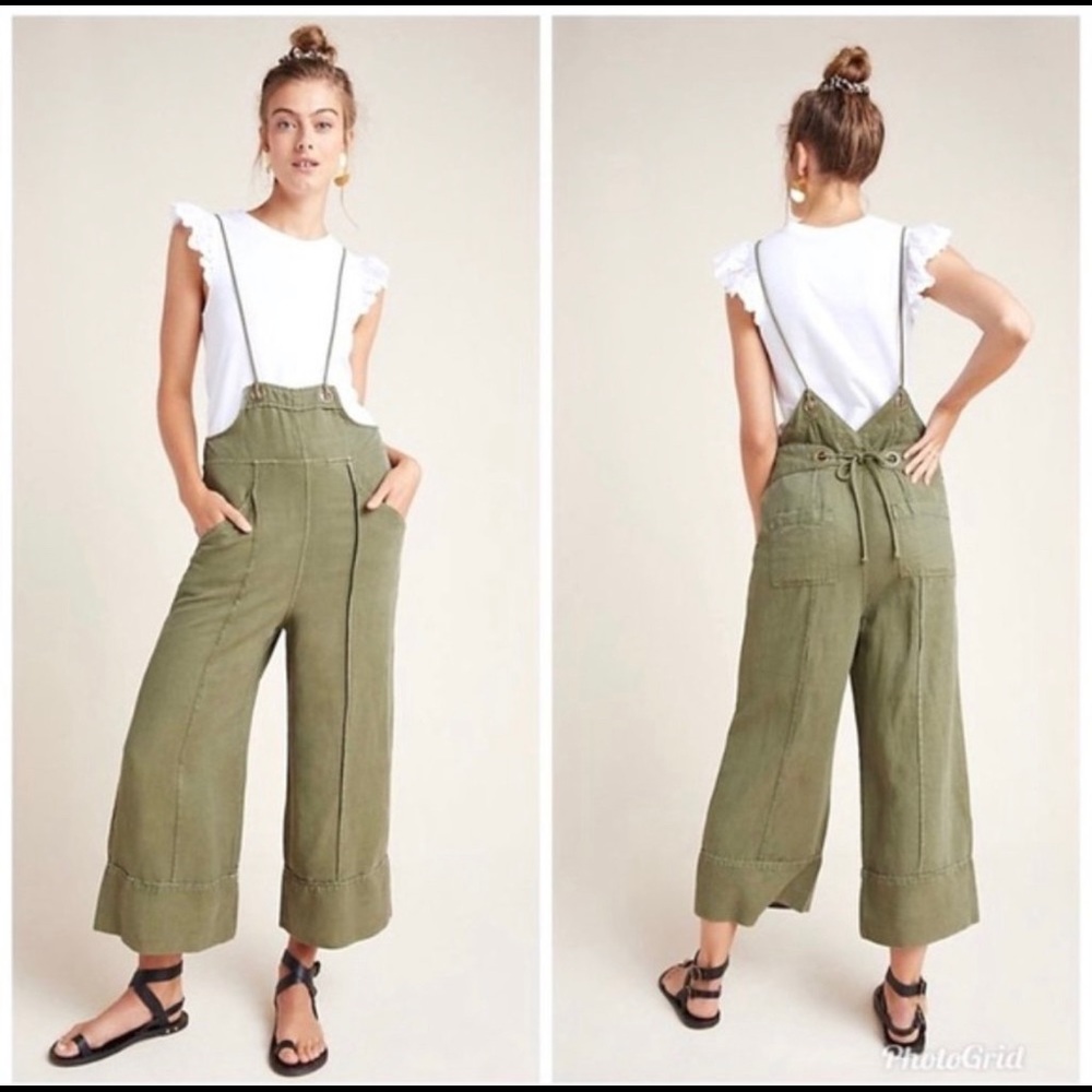 Anthropologie Asha Bib-front Utility Overalls SM